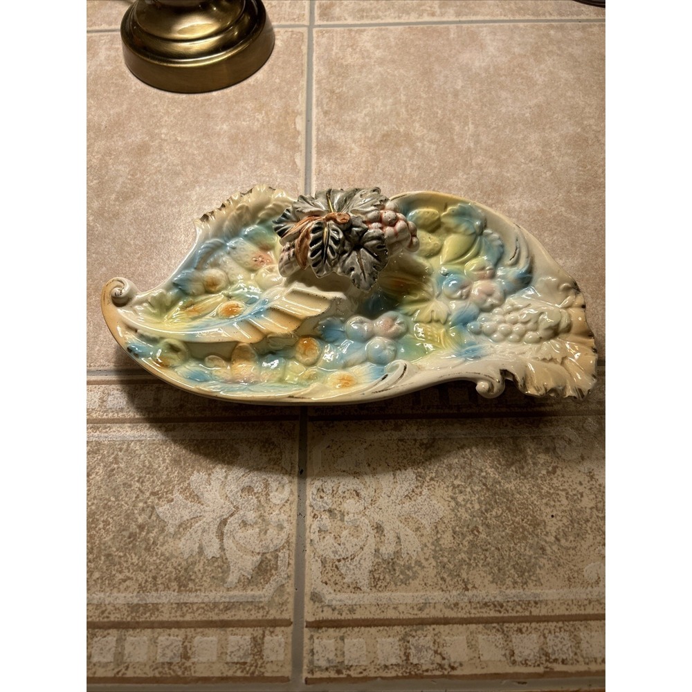 Hand painted Betson Floral Ceramic Vintage Ashtray Dish‎